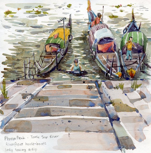 Phnom Penh river front walk