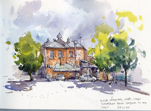 Back of shops, Mudgee